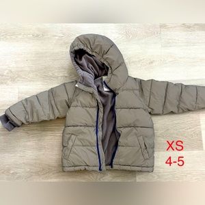 Reflective silver jCrew puffer coat boys XS, GUC